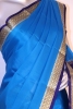 Contrast Classic Pure Mysore Crepe Silk Saree